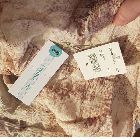 NWT! O'Neill Pink Print Lightweight Summer Handkerchief Hem Dress Size M (Youth) - Picture 6 of 9